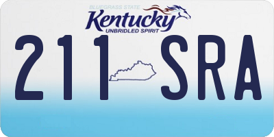 KY license plate 211SRA