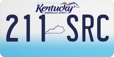 KY license plate 211SRC