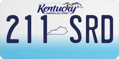 KY license plate 211SRD
