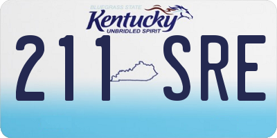 KY license plate 211SRE