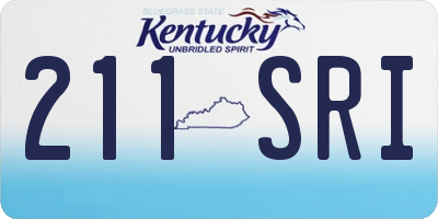 KY license plate 211SRI