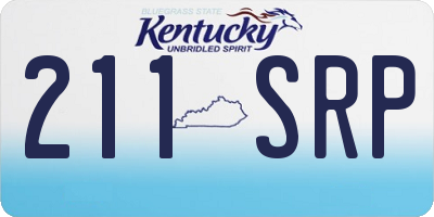 KY license plate 211SRP