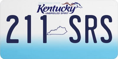 KY license plate 211SRS