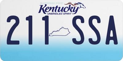 KY license plate 211SSA