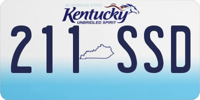 KY license plate 211SSD