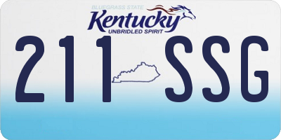 KY license plate 211SSG
