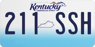 KY license plate 211SSH
