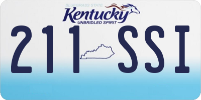 KY license plate 211SSI