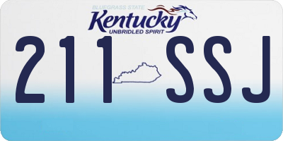 KY license plate 211SSJ