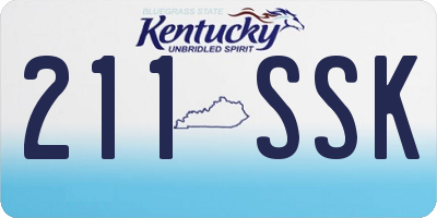 KY license plate 211SSK