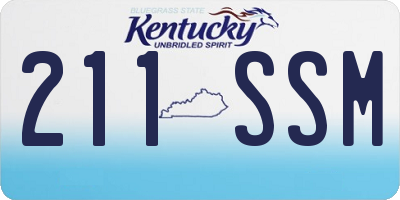 KY license plate 211SSM