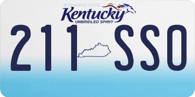 KY license plate 211SSO