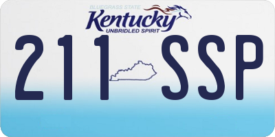 KY license plate 211SSP