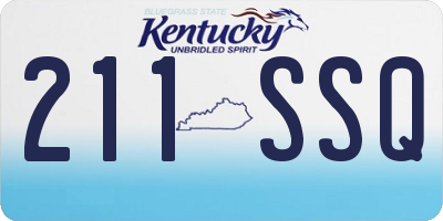 KY license plate 211SSQ