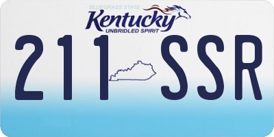 KY license plate 211SSR