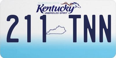 KY license plate 211TNN