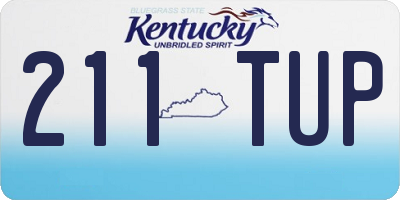 KY license plate 211TUP
