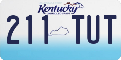 KY license plate 211TUT
