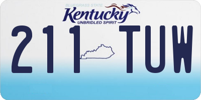 KY license plate 211TUW