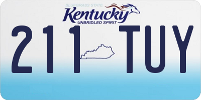 KY license plate 211TUY