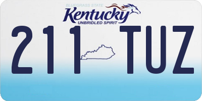 KY license plate 211TUZ