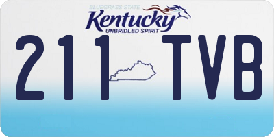 KY license plate 211TVB