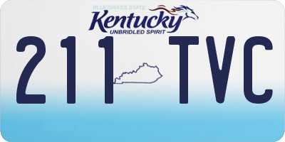 KY license plate 211TVC