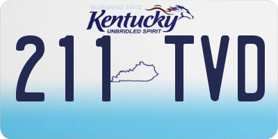 KY license plate 211TVD