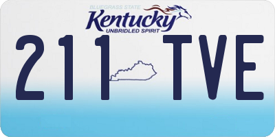 KY license plate 211TVE