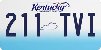 KY license plate 211TVI