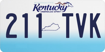 KY license plate 211TVK