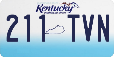 KY license plate 211TVN