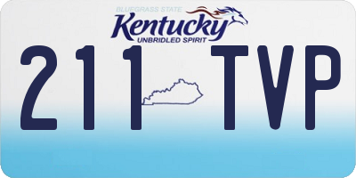 KY license plate 211TVP