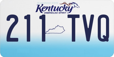 KY license plate 211TVQ