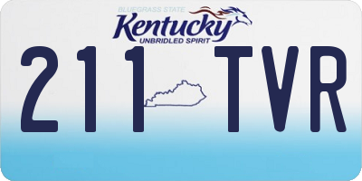 KY license plate 211TVR
