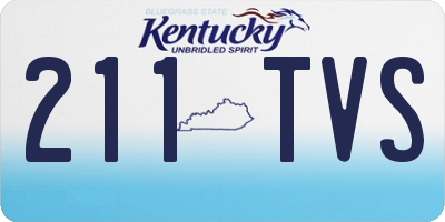 KY license plate 211TVS