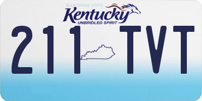 KY license plate 211TVT