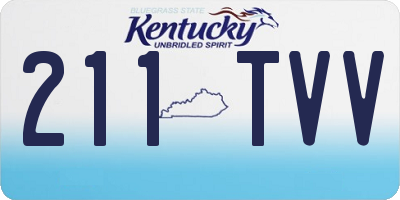 KY license plate 211TVV