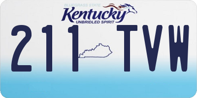 KY license plate 211TVW
