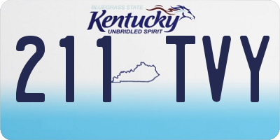 KY license plate 211TVY