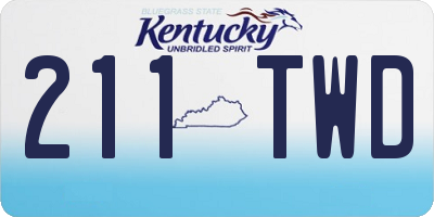 KY license plate 211TWD