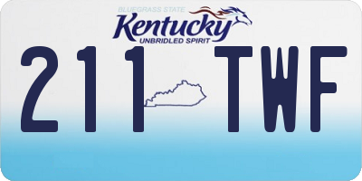 KY license plate 211TWF