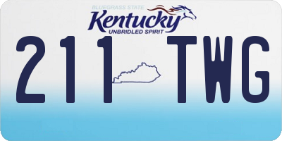KY license plate 211TWG