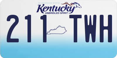 KY license plate 211TWH