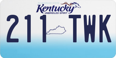 KY license plate 211TWK