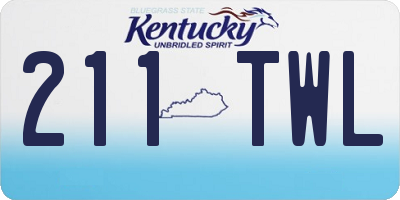 KY license plate 211TWL