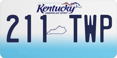 KY license plate 211TWP