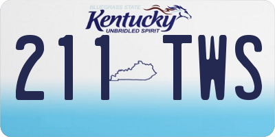 KY license plate 211TWS