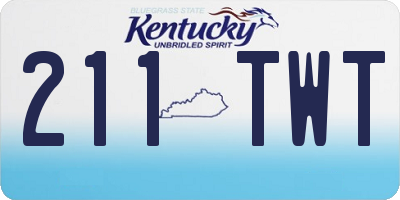 KY license plate 211TWT