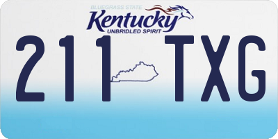 KY license plate 211TXG